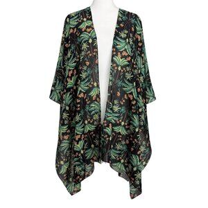 Old Navy Tropical Print Open Front Kimono Cardigan Wrap Beach Cover Up NWT XL-4X